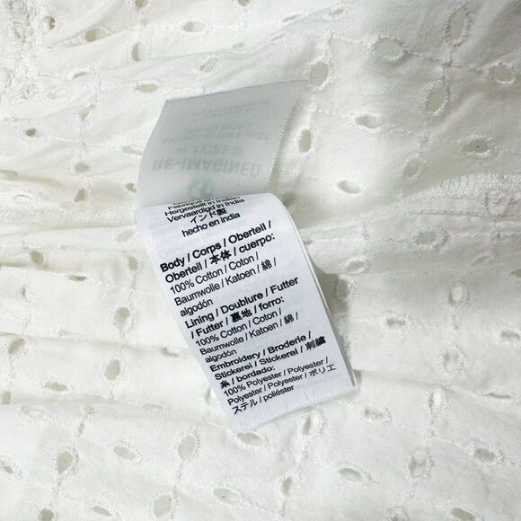 J. Crew Ruffle Wrap Top in Eyelet White NWT Womens Size M Medium - Picture 11 of 11